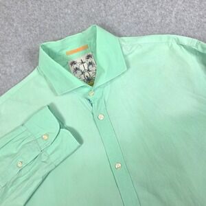 Scotch & Soda Caliente Button Down Shirt Men's Size XXL Two Tone Mint Green